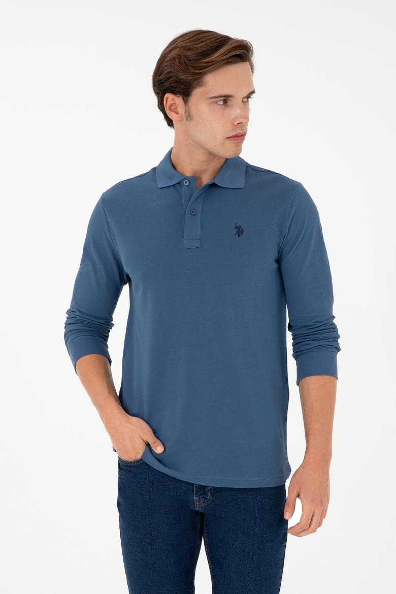 Erkek İndigo Basic Sweatshirt