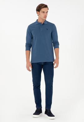 Erkek İndigo Basic Sweatshirt - 50289051228