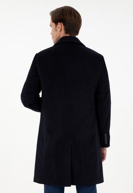 Erkek Lacivert Kaşe Kaban - 50292992007