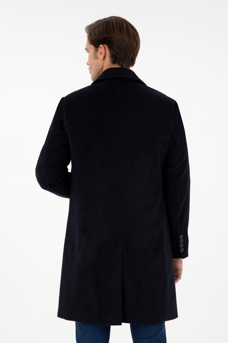 Erkek Lacivert Kaşe Kaban - 50292992007