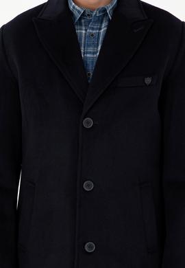 Erkek Lacivert Kaşe Kaban - 50292992007