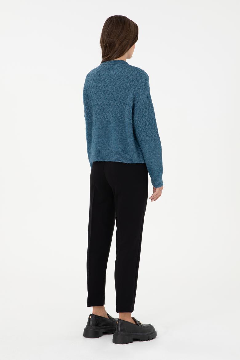 Kadın Siyah Kanvas Pantolon - 50290404044