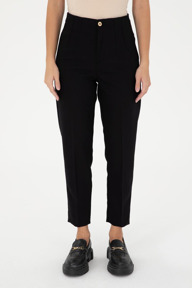Kadın Siyah Kanvas Pantolon - 50290404044