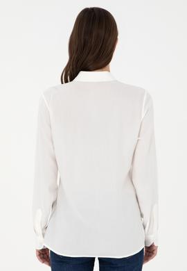 Kadın Krem Uzun Kollu Gömlek - 50297165005