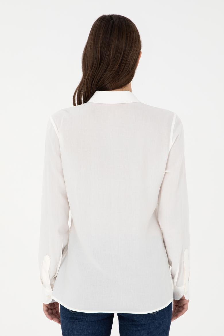 Kadın Krem Uzun Kollu Gömlek - 50297165005