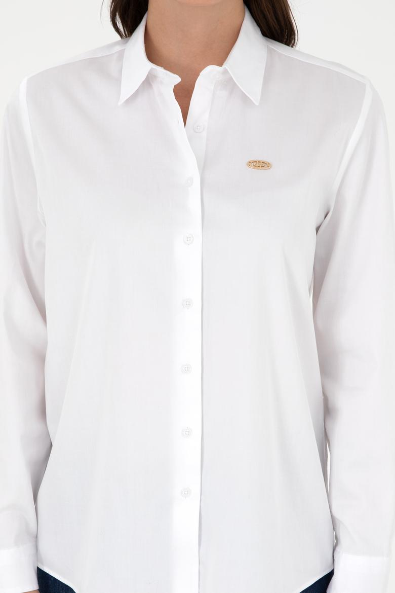 Kadın Beyaz Uzun Kollu Gömlek - 50297108003