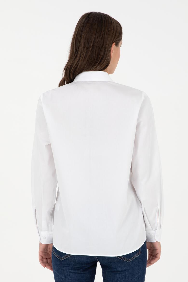 Kadın Beyaz Uzun Kollu Gömlek - 50297108003
