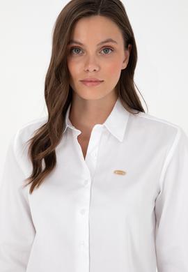 Kadın Beyaz Uzun Kollu Gömlek - 50297108003