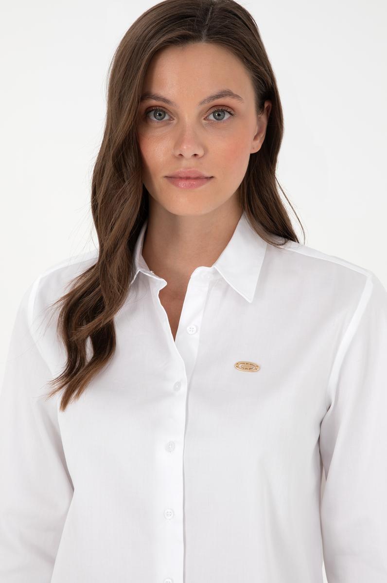 Kadın Beyaz Uzun Kollu Gömlek