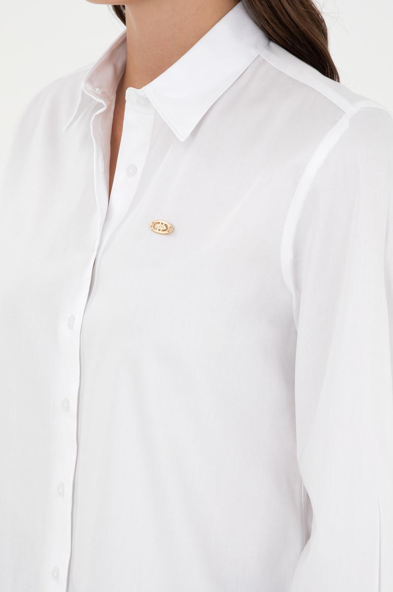 Kadın Beyaz Uzun Kollu Gömlek