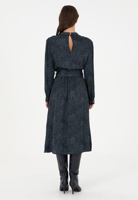 Kadın Lacivert Dokuma Elbise - 50289856002