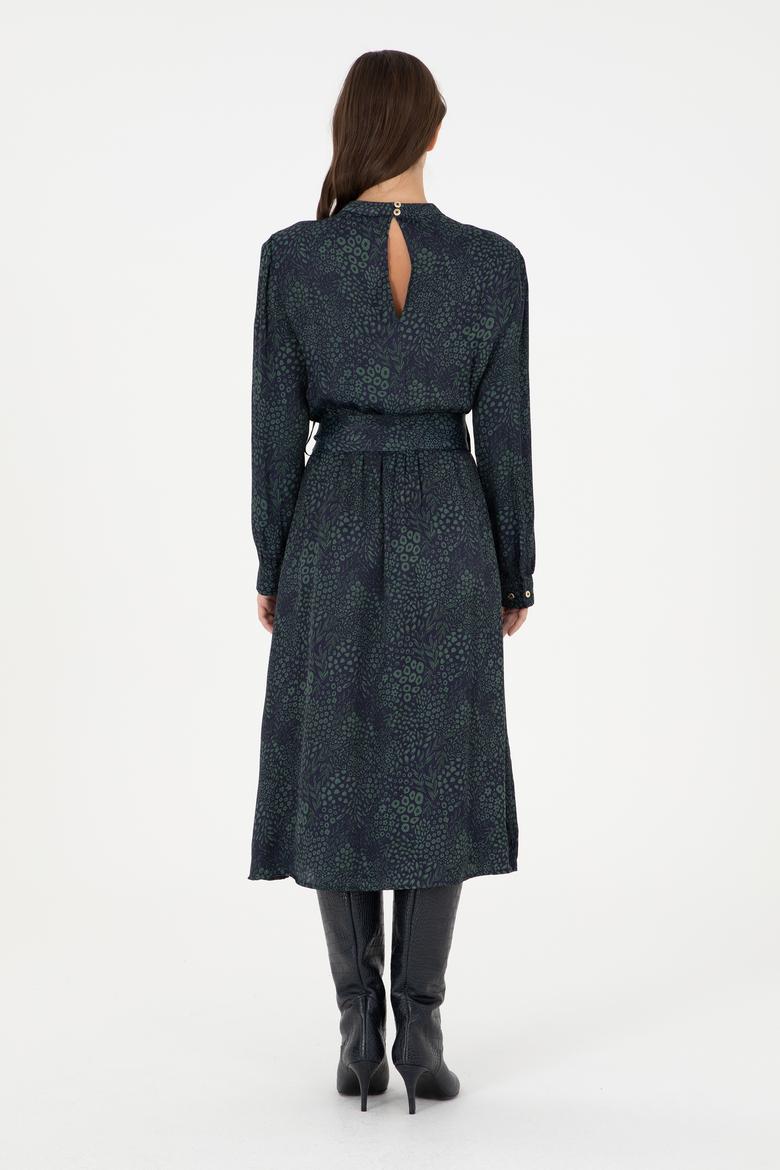 Kadın Lacivert Dokuma Elbise - 50289856002