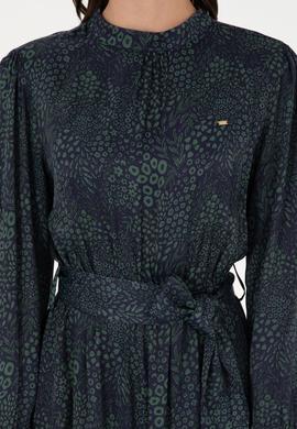 Kadın Lacivert Dokuma Elbise - 50289856002