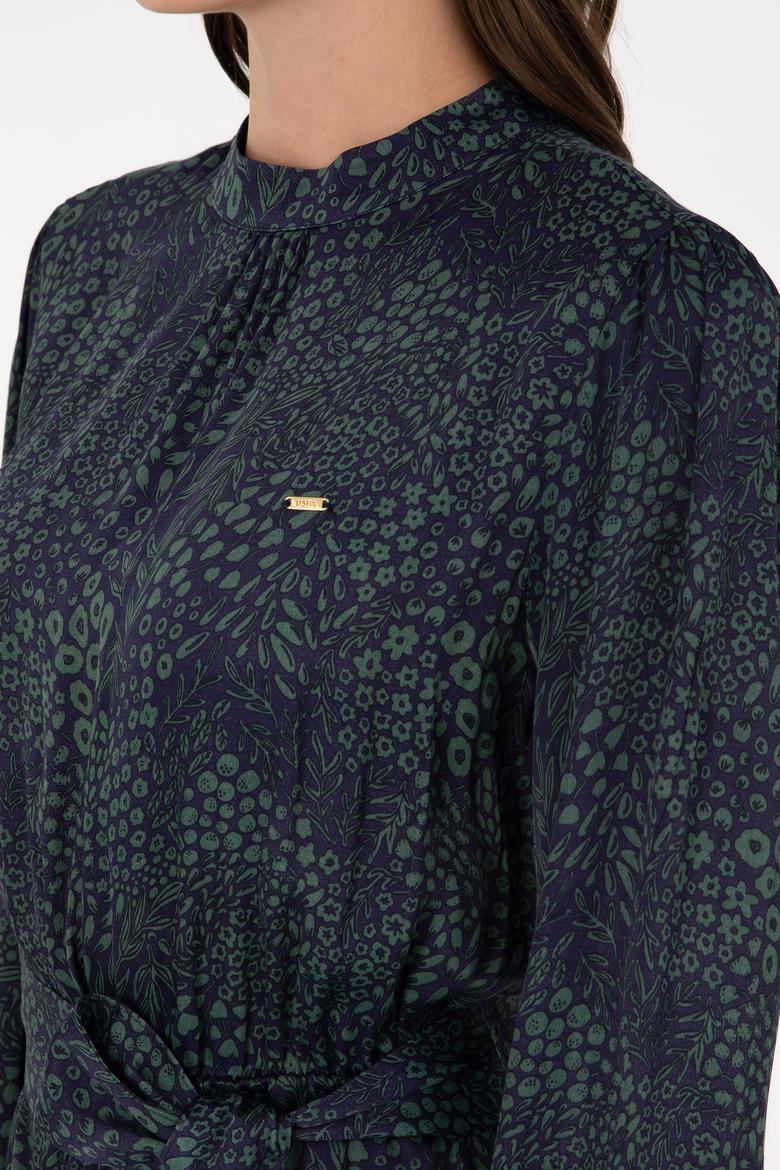 Kadın Lacivert Dokuma Elbise - 50289856002