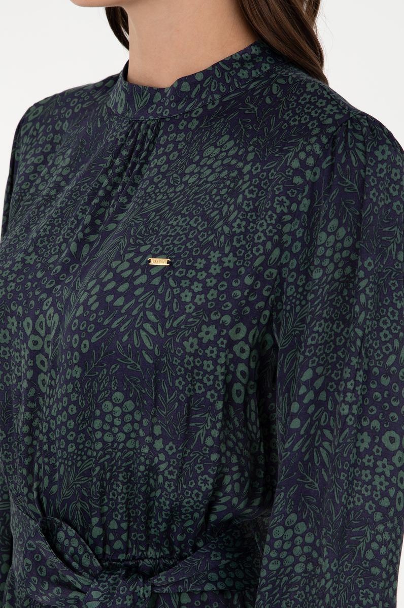 Kadın Lacivert Dokuma Elbise