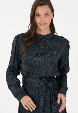 Kadın Lacivert Dokuma Elbise - 50289856002