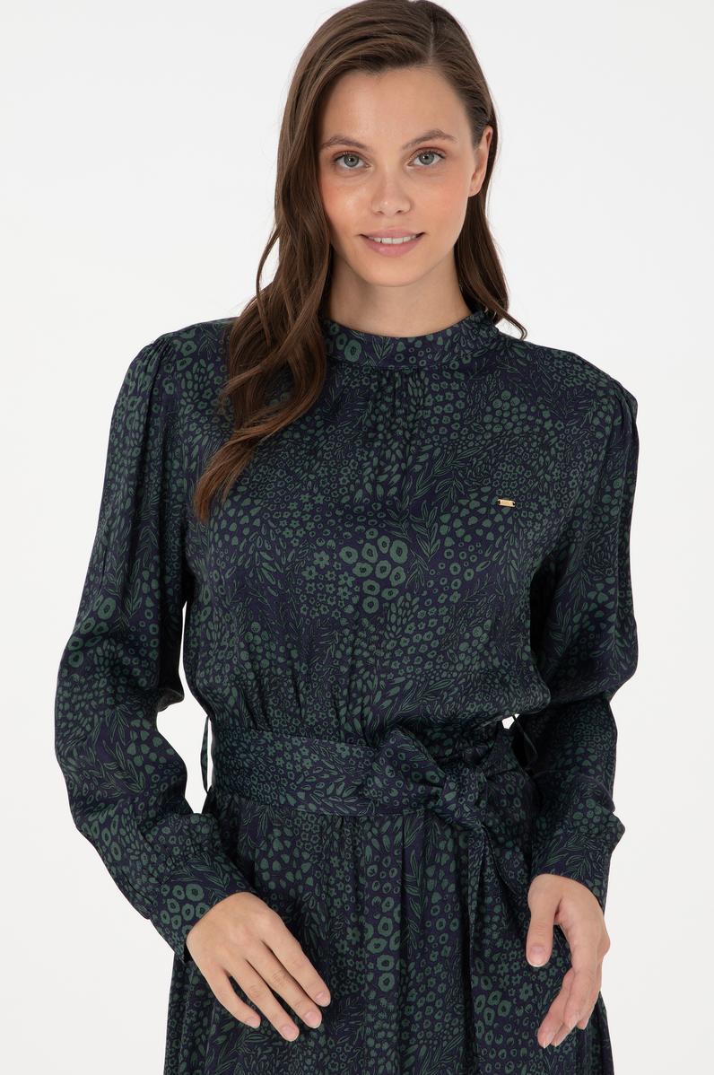 Kadın Lacivert Dokuma Elbise