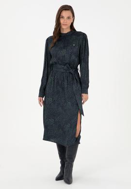 Kadın Lacivert Dokuma Elbise - 50289856002