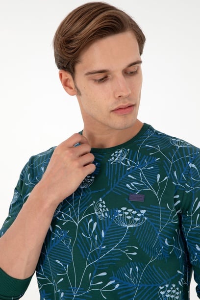 Erkek Koyu Yeşil Sweatshirt