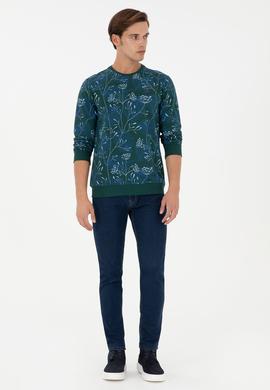 Erkek Koyu Yeşil Sweatshirt - 50290581017