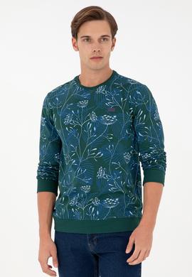 Erkek Koyu Yeşil Sweatshirt - 50290581017