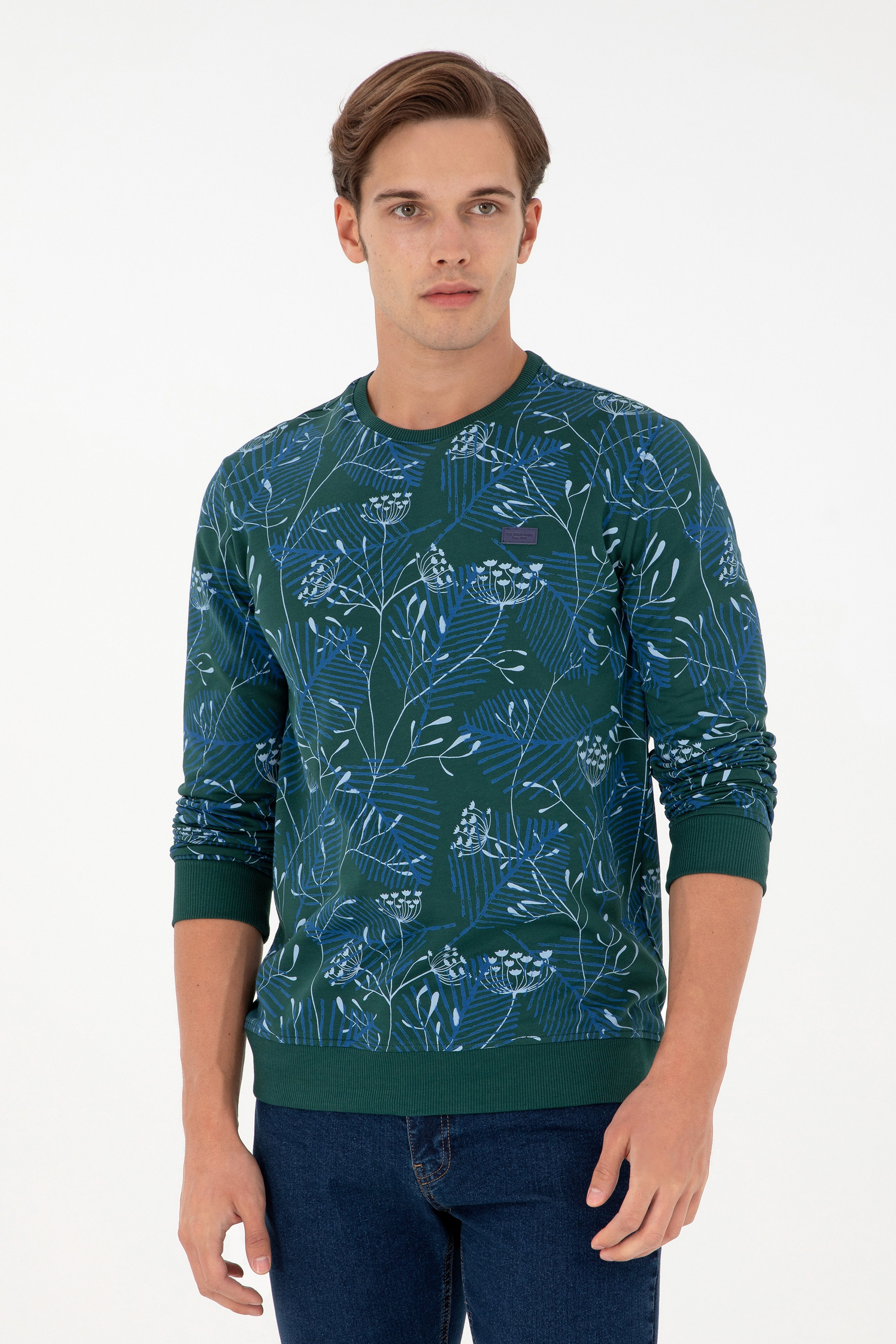 Erkek Koyu Yeşil Sweatshirt