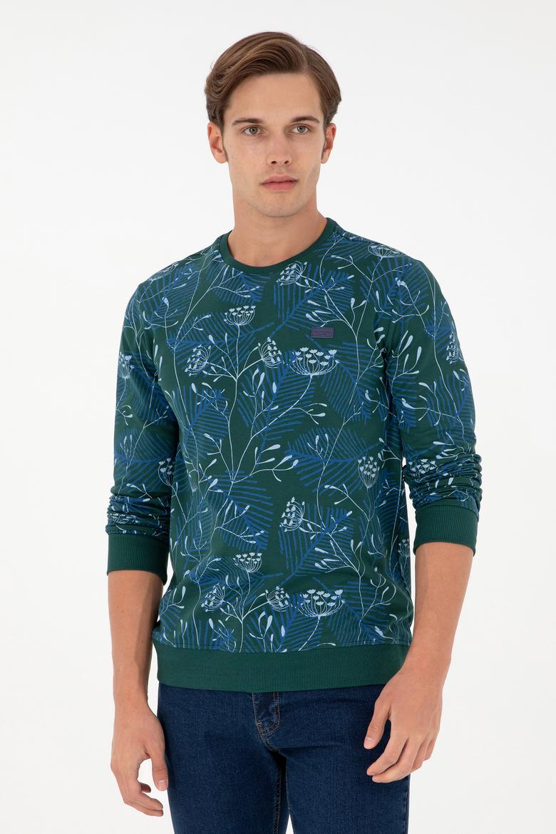 Erkek Koyu Yeşil Sweatshirt