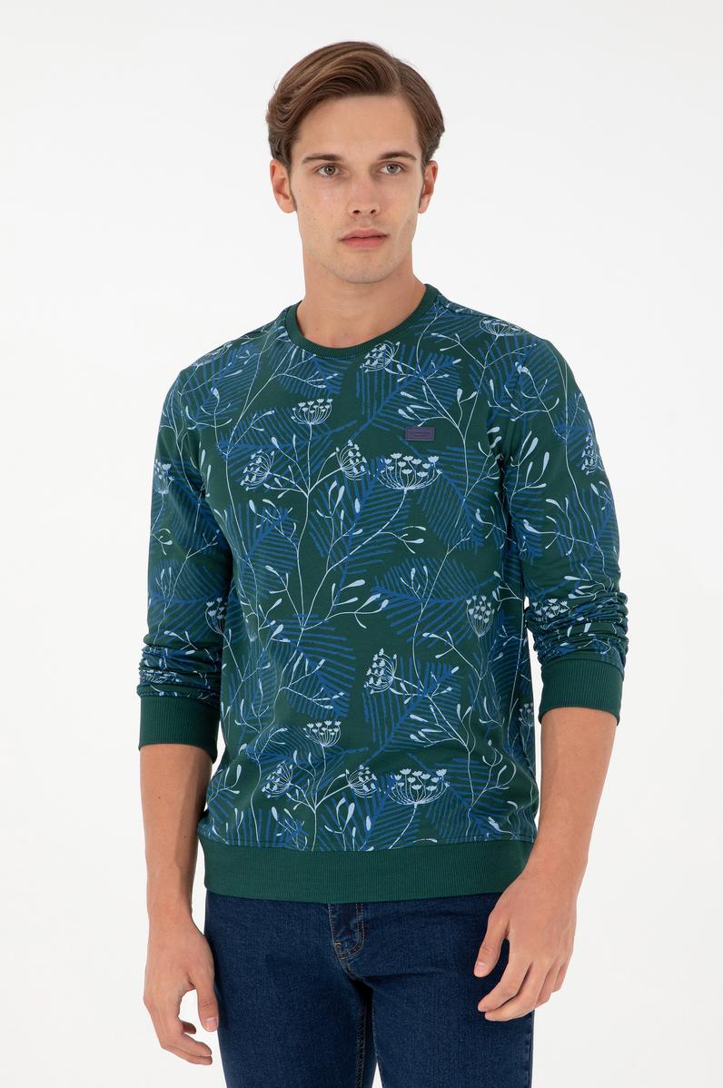 Erkek Koyu Yeşil Sweatshirt