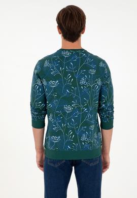 Erkek Koyu Yeşil Sweatshirt - 50290581017