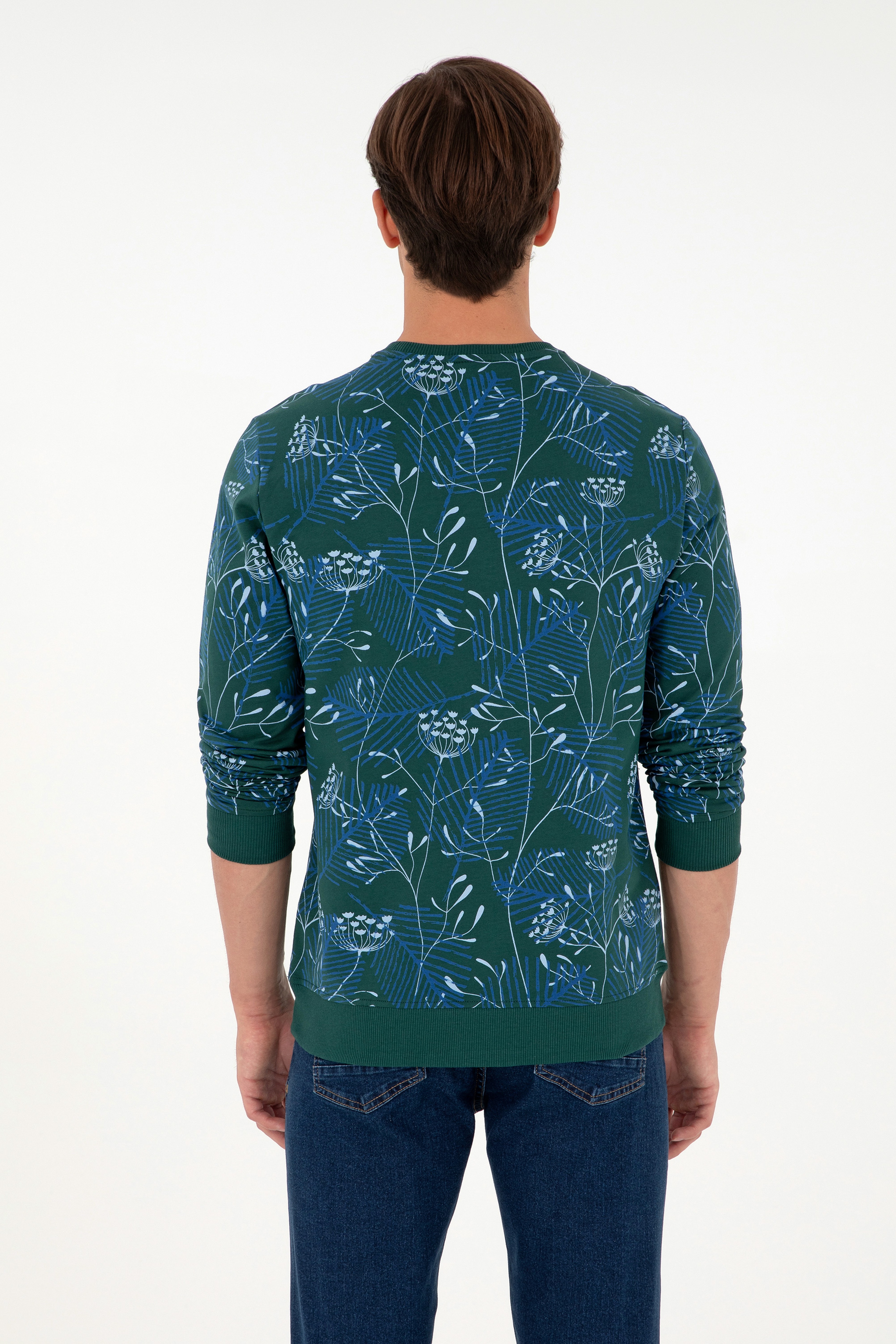 Erkek Koyu Yeşil Sweatshirt - Image 5