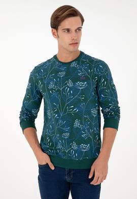 Erkek Koyu Yeşil Sweatshirt - 50290581017