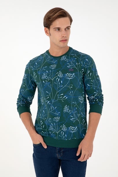 Erkek Koyu Yeşil Sweatshirt