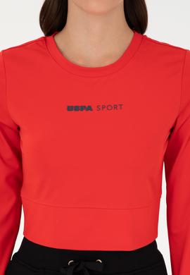 Kadın Kırmızı Bisiklet Yaka Sweatshirt - 50291461005