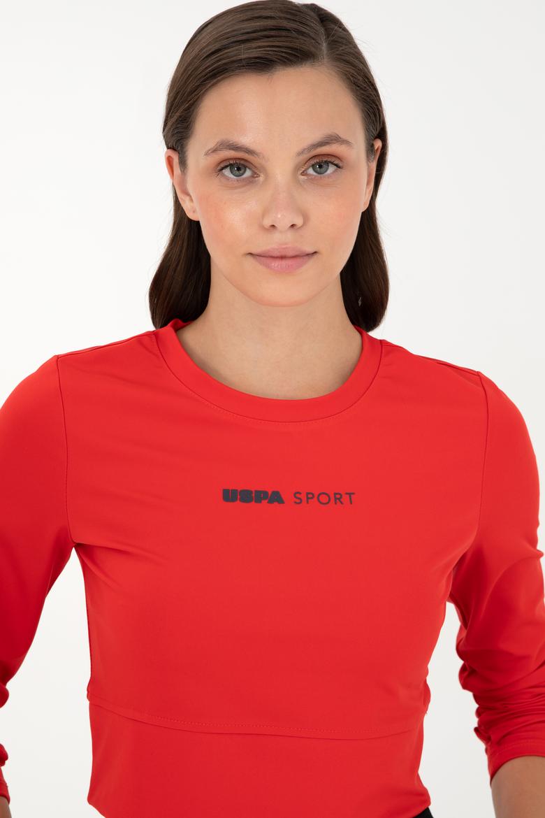 Kadın Kırmızı Bisiklet Yaka Sweatshirt - 50291461005