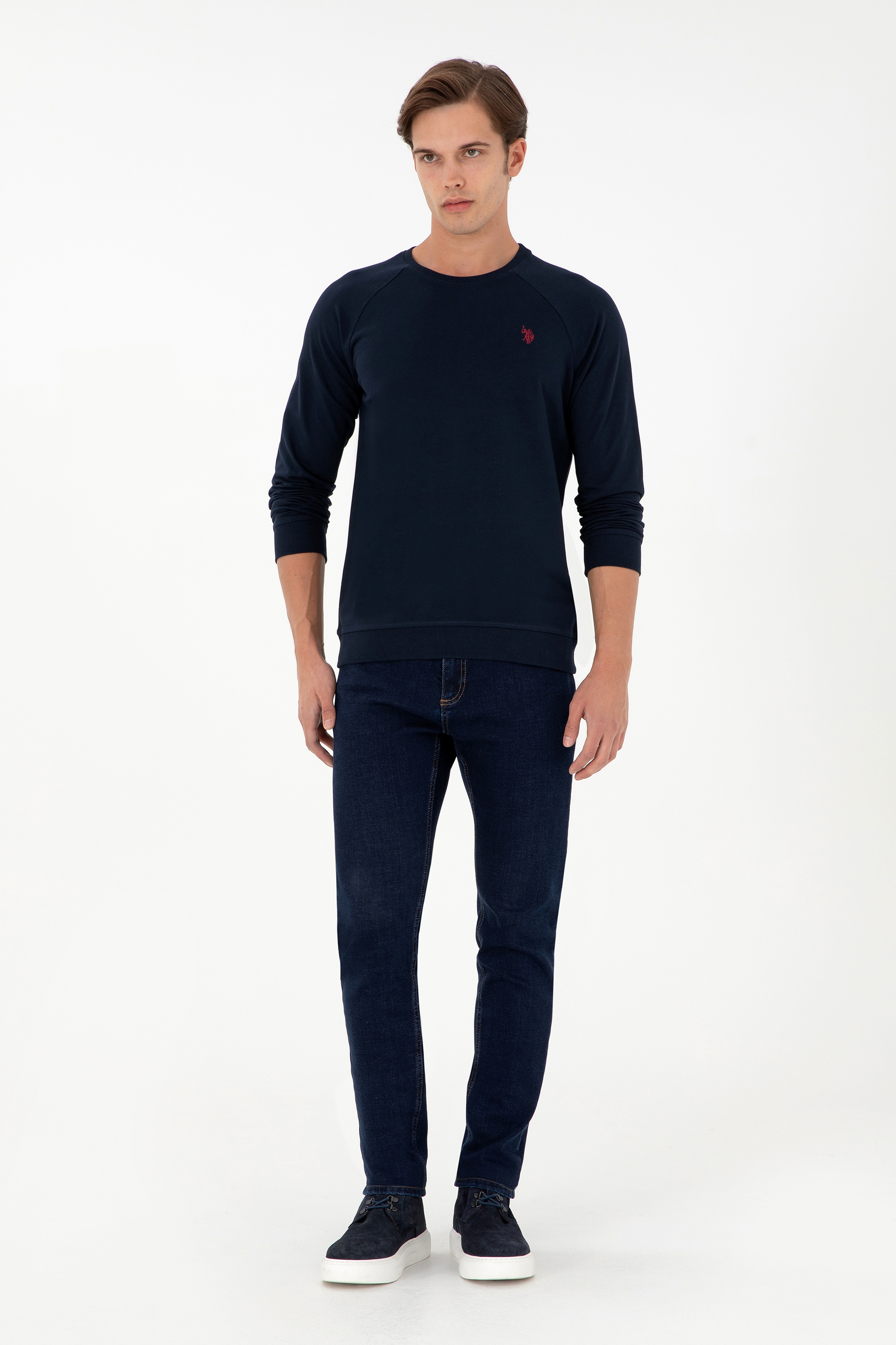Erkek Lacivert Basic Sweatshirt