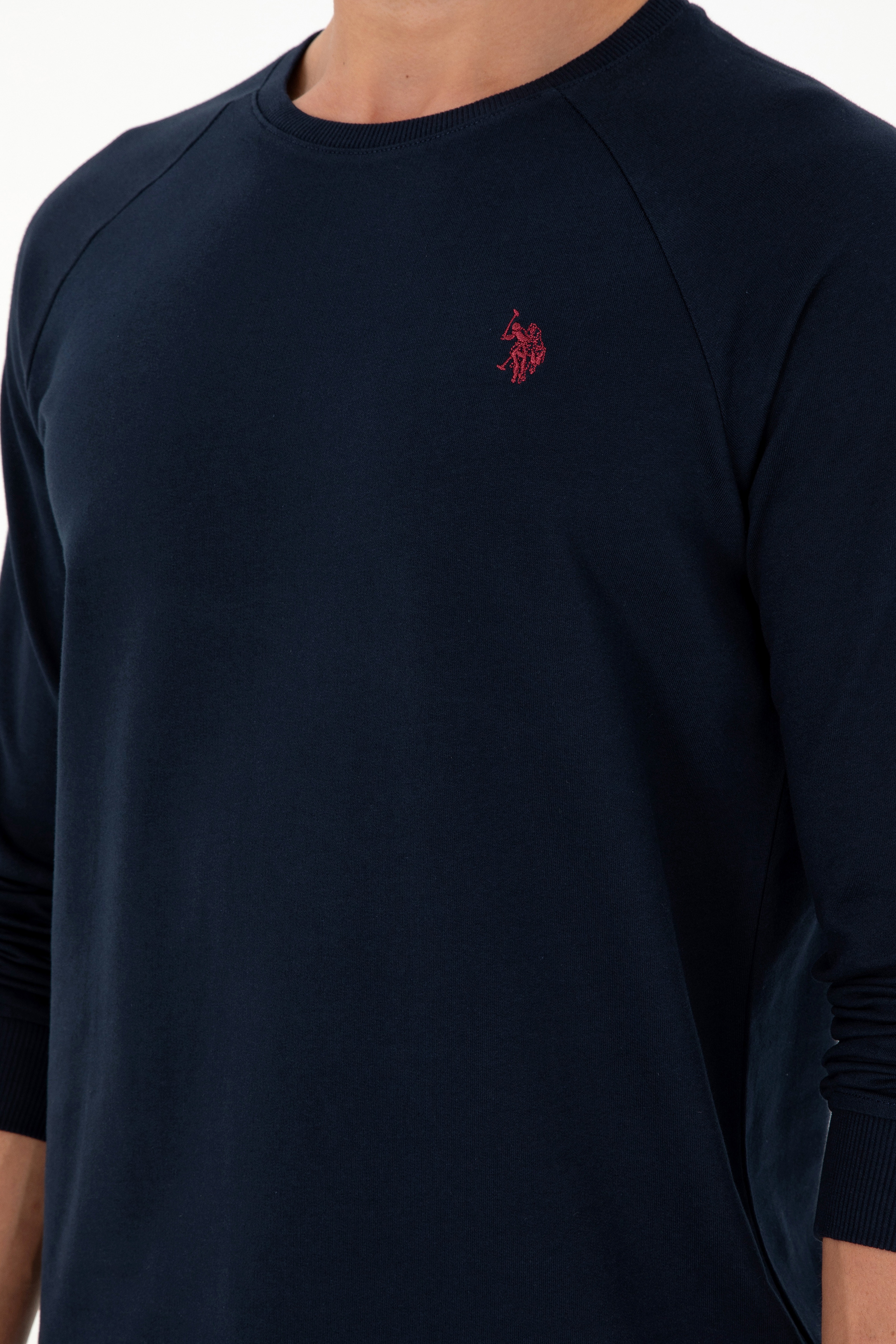Erkek Lacivert Basic Sweatshirt - Image 7