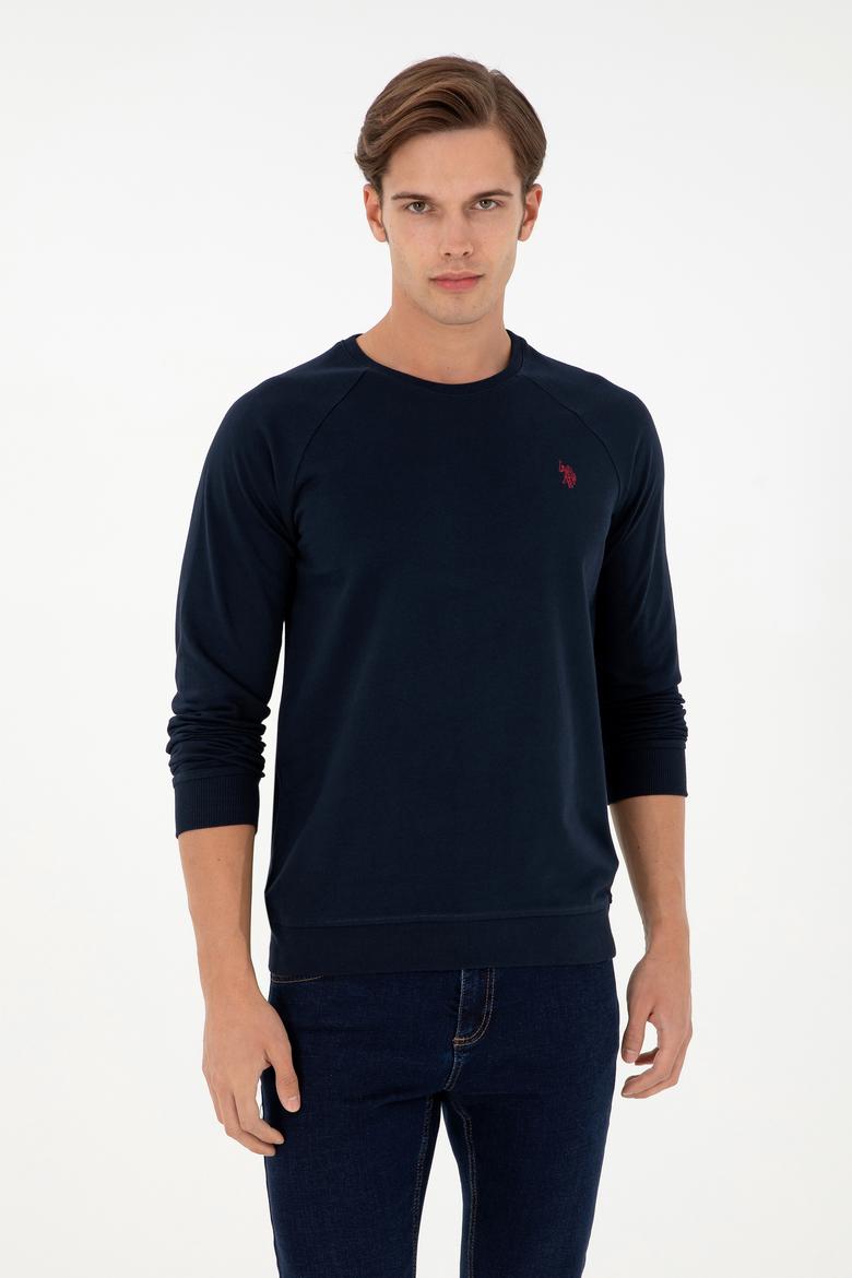 Erkek Lacivert Basic Sweatshirt