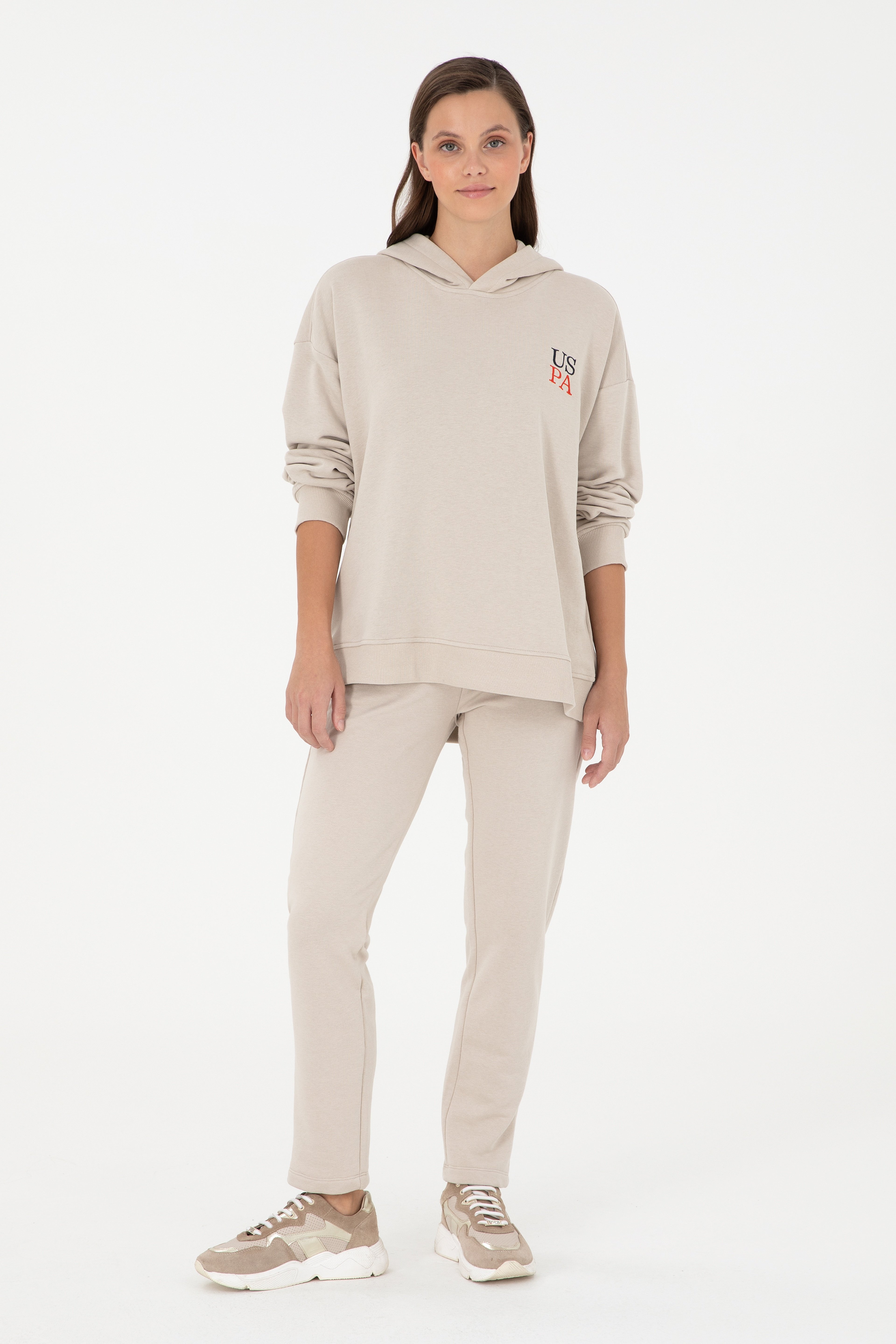 Kadın Taş Kapüşonlu Sweatshirt