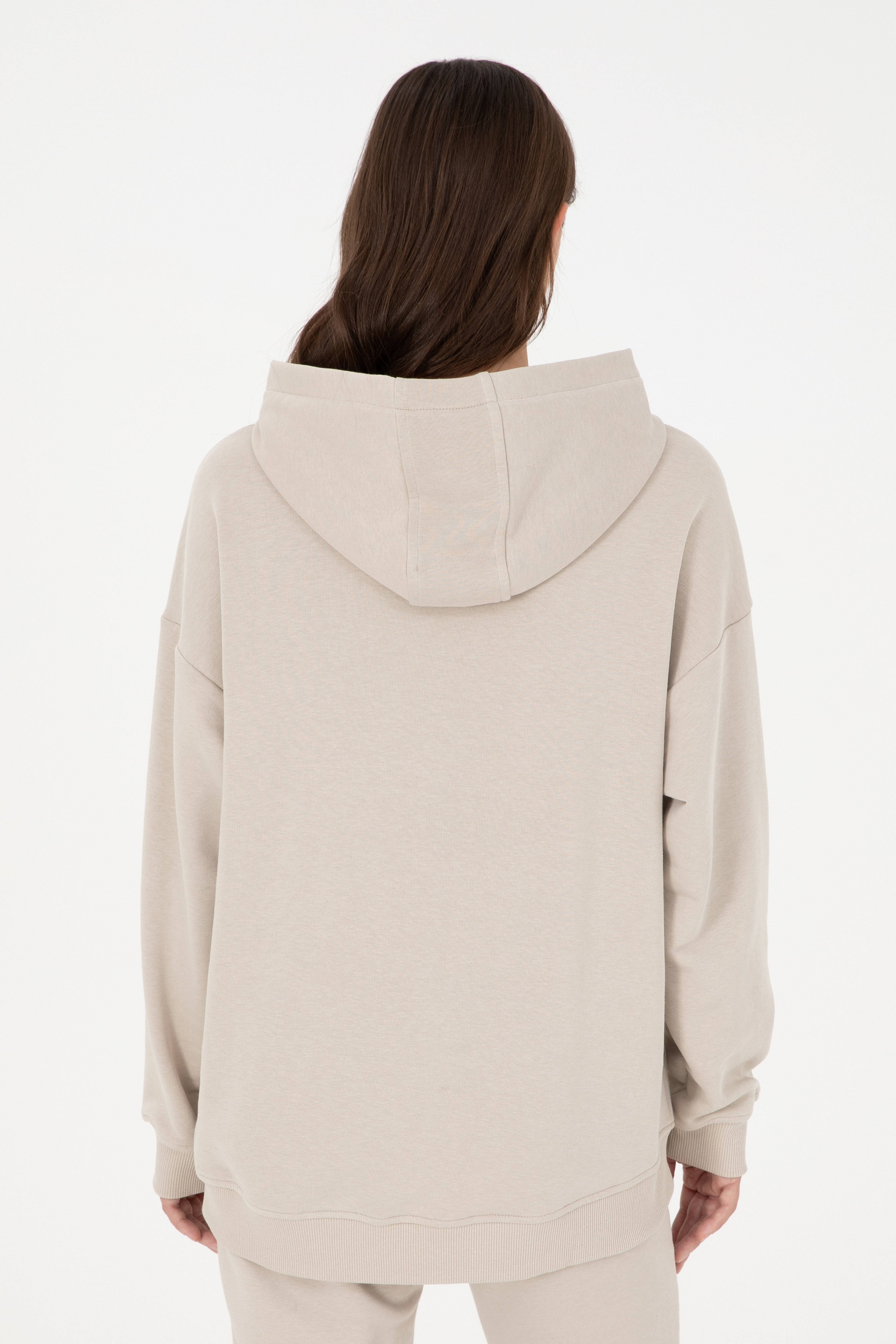 Kadın Taş Kapüşonlu Sweatshirt