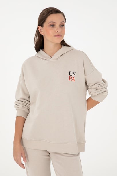 Kadın Taş Kapüşonlu Sweatshirt