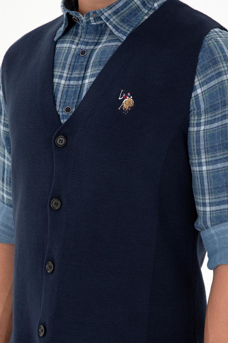 Erkek Lacivert Triko Hırka