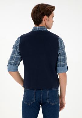 Erkek Lacivert Triko Hırka - 50292677008