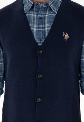 Erkek Lacivert Triko Hırka - 50292677008