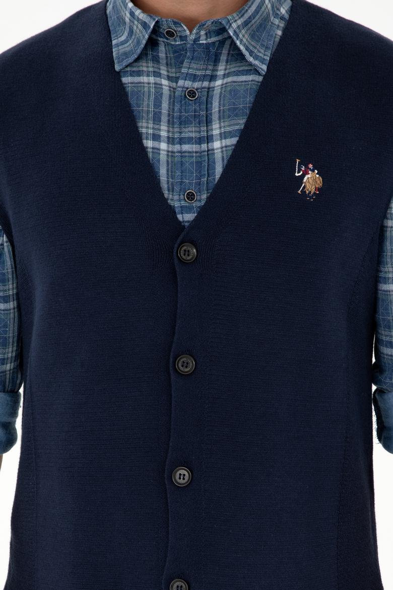 Erkek Lacivert Triko Hırka - 50292677008