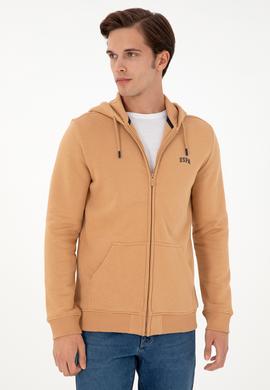 Erkek Camel Şardonlu Örme Hırka - 50293146096