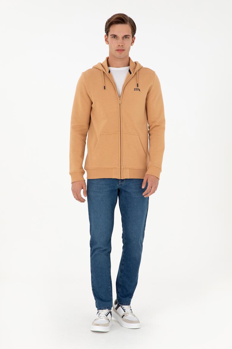 Erkek Camel Şardonlu Örme Hırka - 50293146096