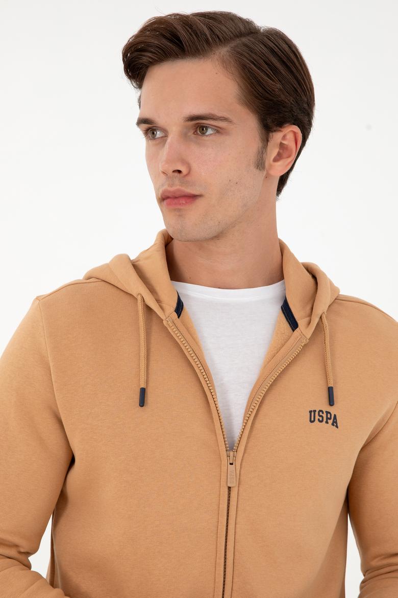 Erkek Camel Şardonlu Örme Hırka - 50293146096