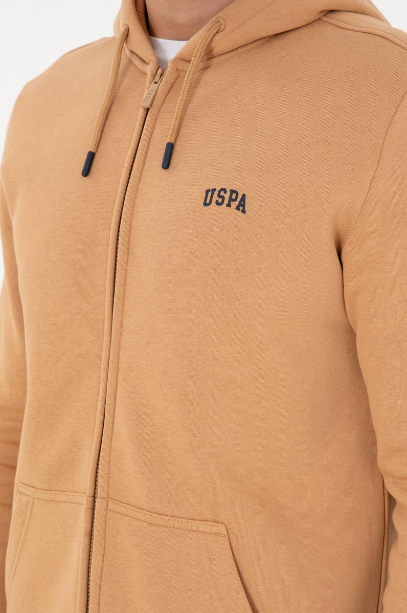 Erkek Camel Şardonlu Örme Hırka