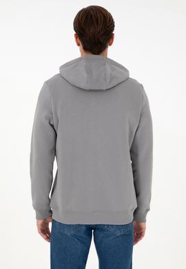 Erkek Gri Şardonlu Örme Hırka - 50293146064