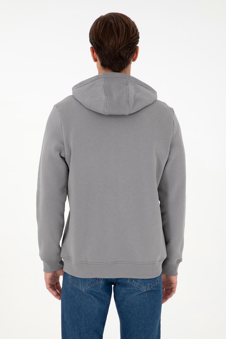 Erkek Gri Şardonlu Örme Hırka - 50293146064